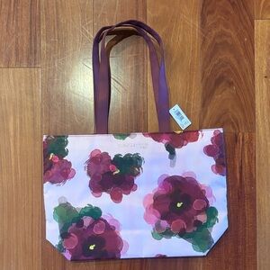 Limited Edition Floral Tote Bag in Purple and Green